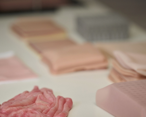 AnthroPad biomimetic silicone skin substrate close-up